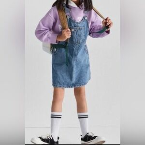 Zara Kids Blue Denim Dress with Purple Top